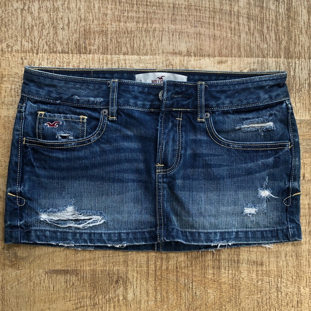 Hollister Denim Mini Skirt Size 24